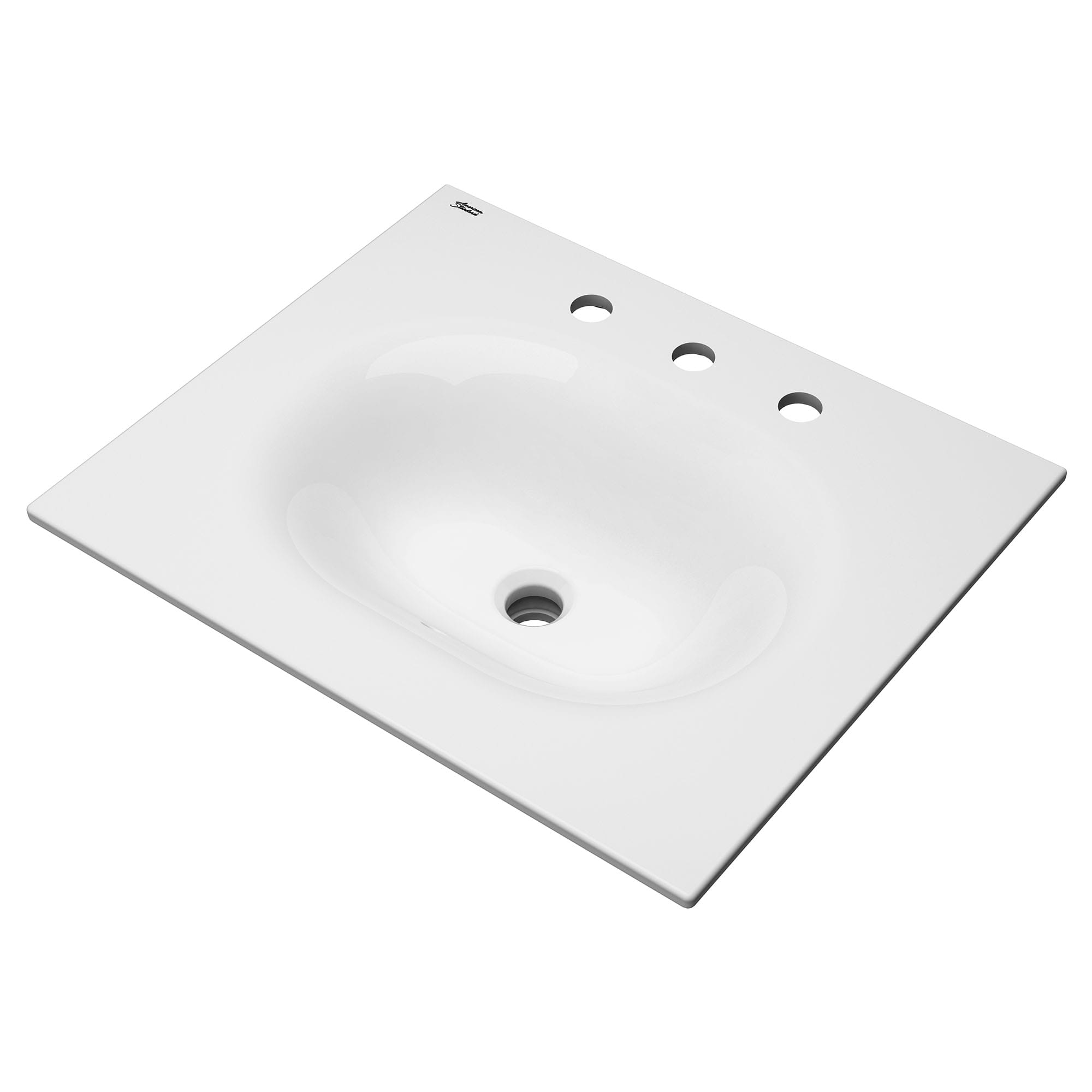 Studio S 24 Inch Vitreous China Vanity Sink Top 8 Inch Centers WHITE
